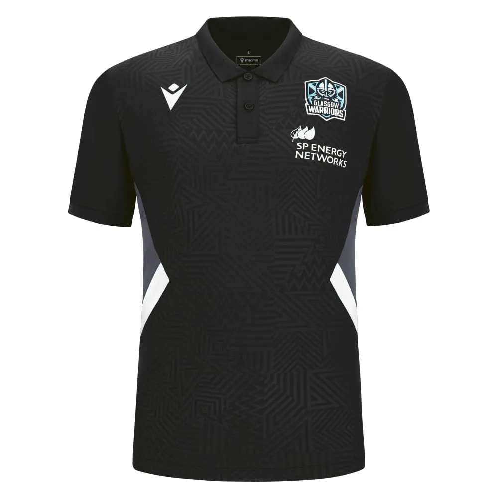 2023-2024 Glasgow Warriors Travel Player Polo Shirt (Black)