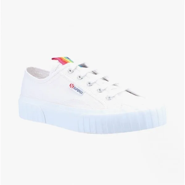 2630 STRIPE RAINBOW Ladies Trainers White/Rainbow