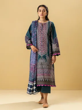 3 PIECE - EMBROIDERED  LAWN SUIT - DIVINE PAISLEY