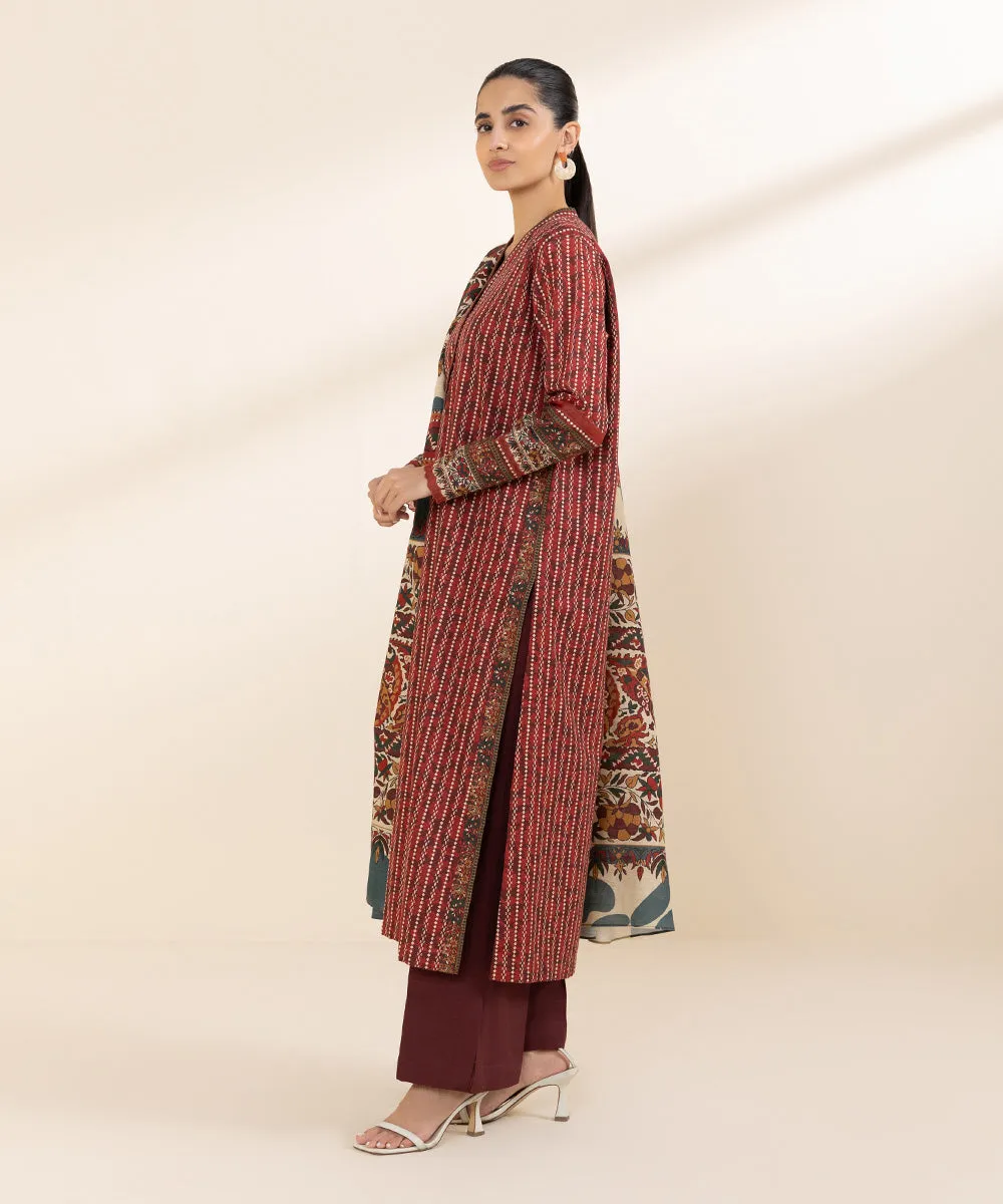 3 Piece - Printed Khaddar Suit