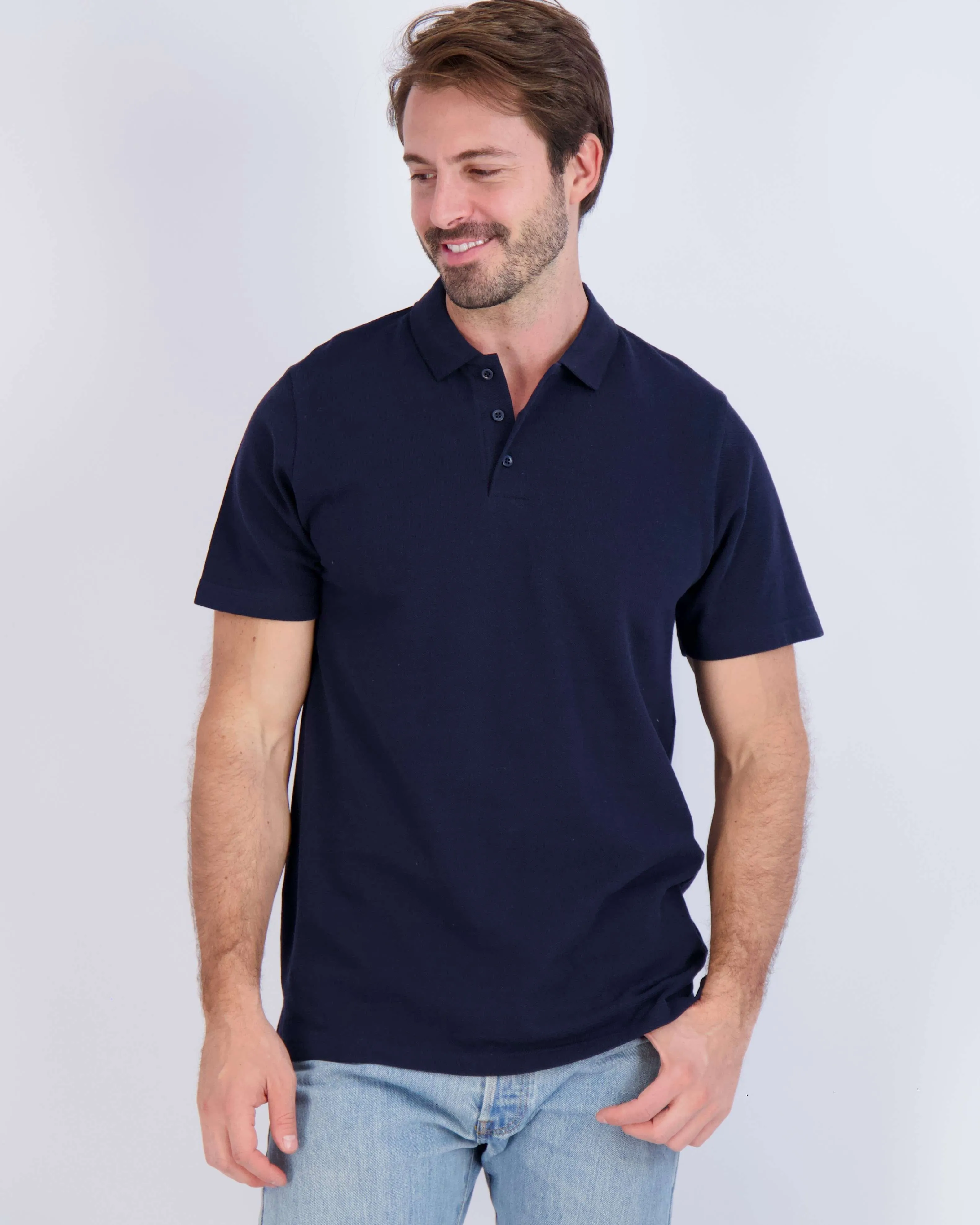 4 Pack: Men's Cotton Pique Short Sleeve Polo Shirt - Performance Polo (Available In Big & Tall)