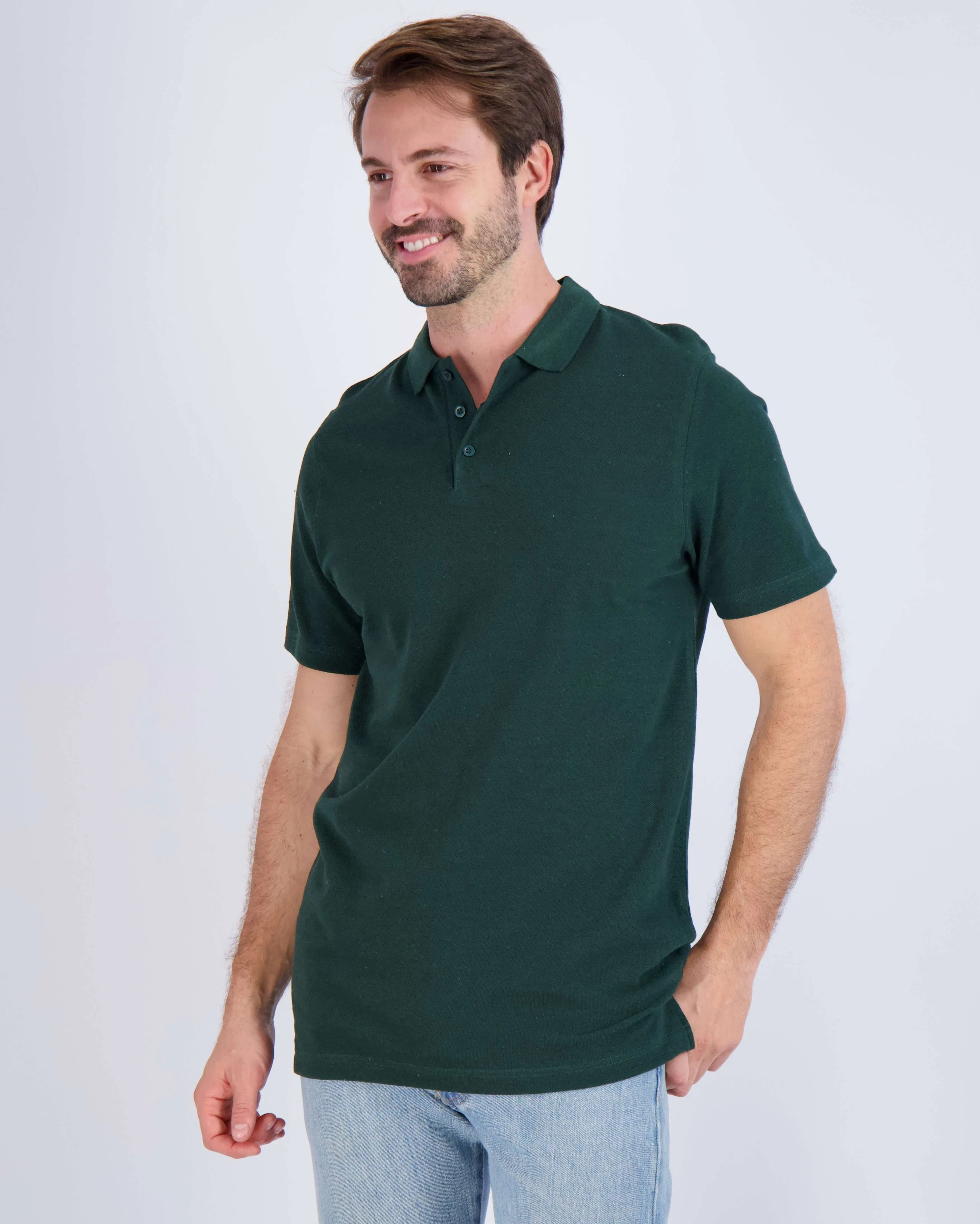 4 Pack: Men's Cotton Pique Short Sleeve Polo Shirt - Performance Polo (Available In Big & Tall)