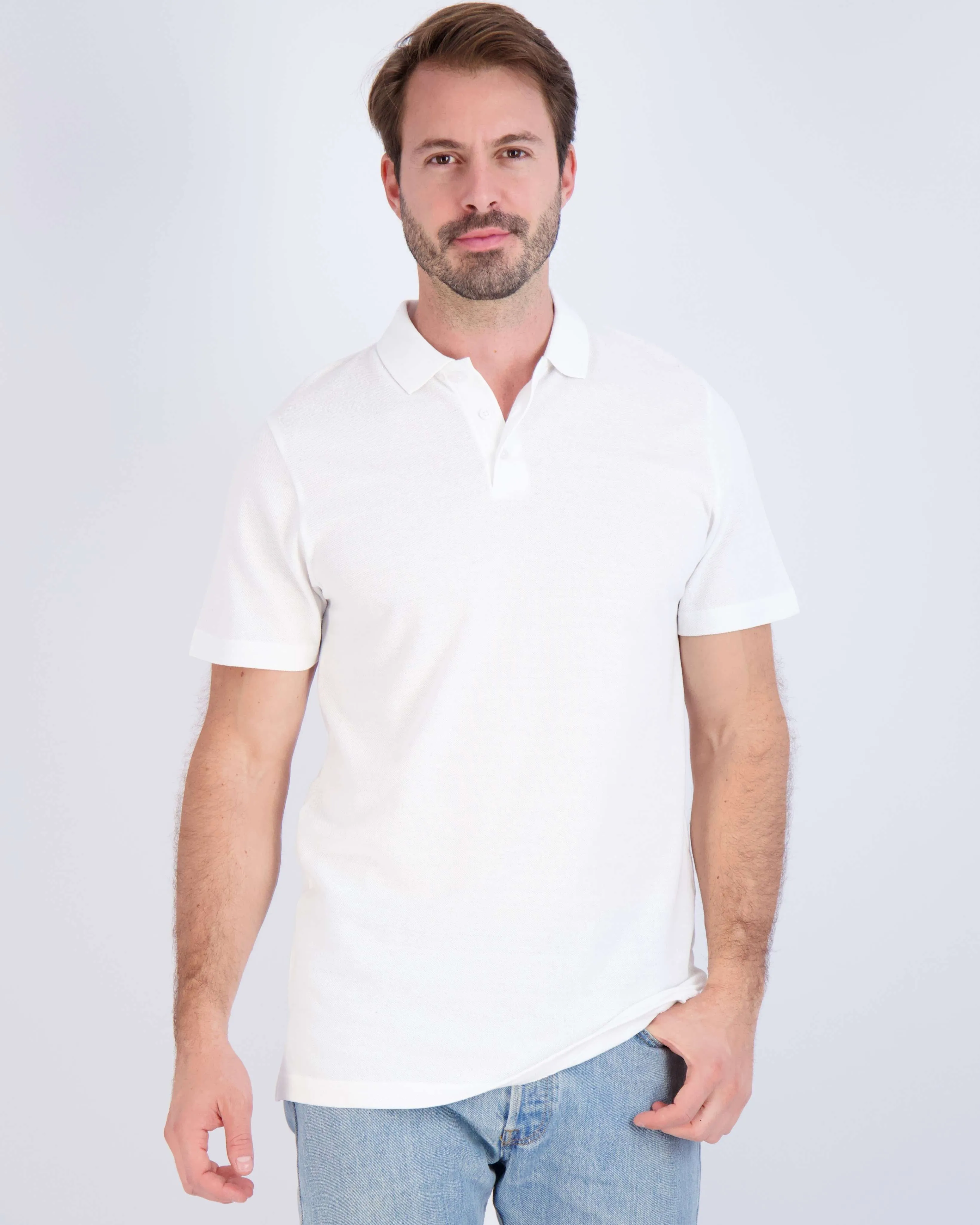 4 Pack: Men's Cotton Pique Short Sleeve Polo Shirt - Performance Polo (Available In Big & Tall)