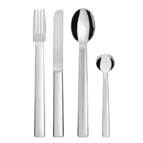 Alessi JH01S24 Rundes Modell steel cutlery set 24 pieces