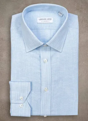 Alexander in "Mille Punte" Pale Blue Linen Shirt