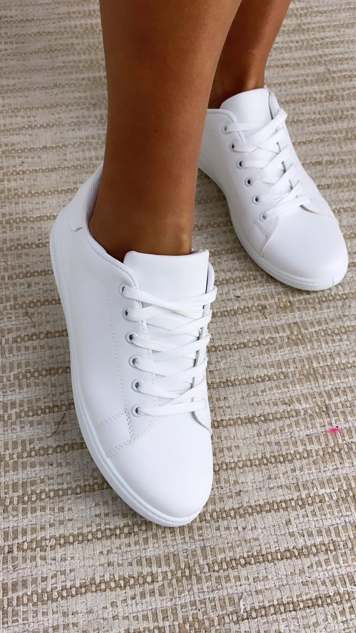 Alicia White Lace Up Trainers