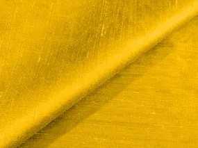 Amber Yellow Plain Bangalore Raw Silk Fabric