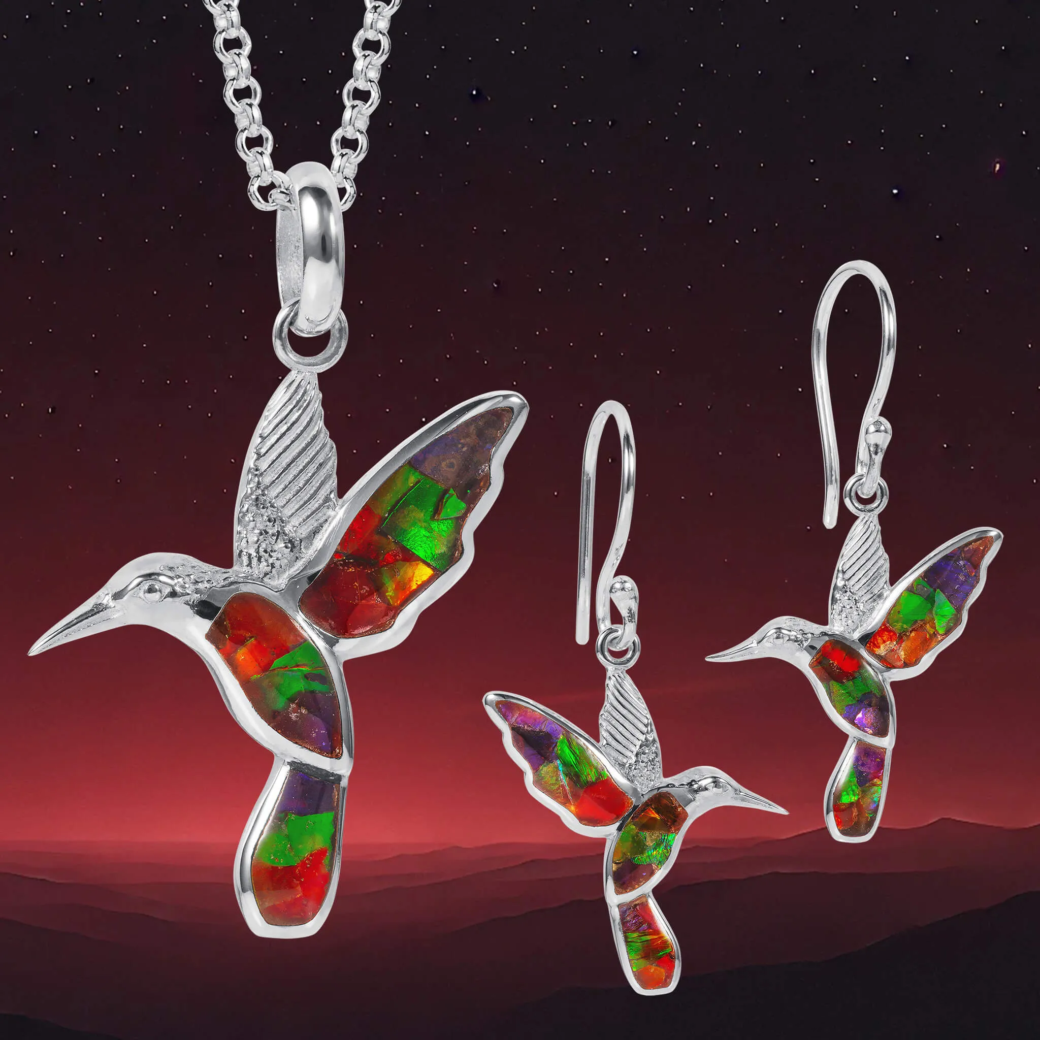 Ammolite Hummingbird Collection