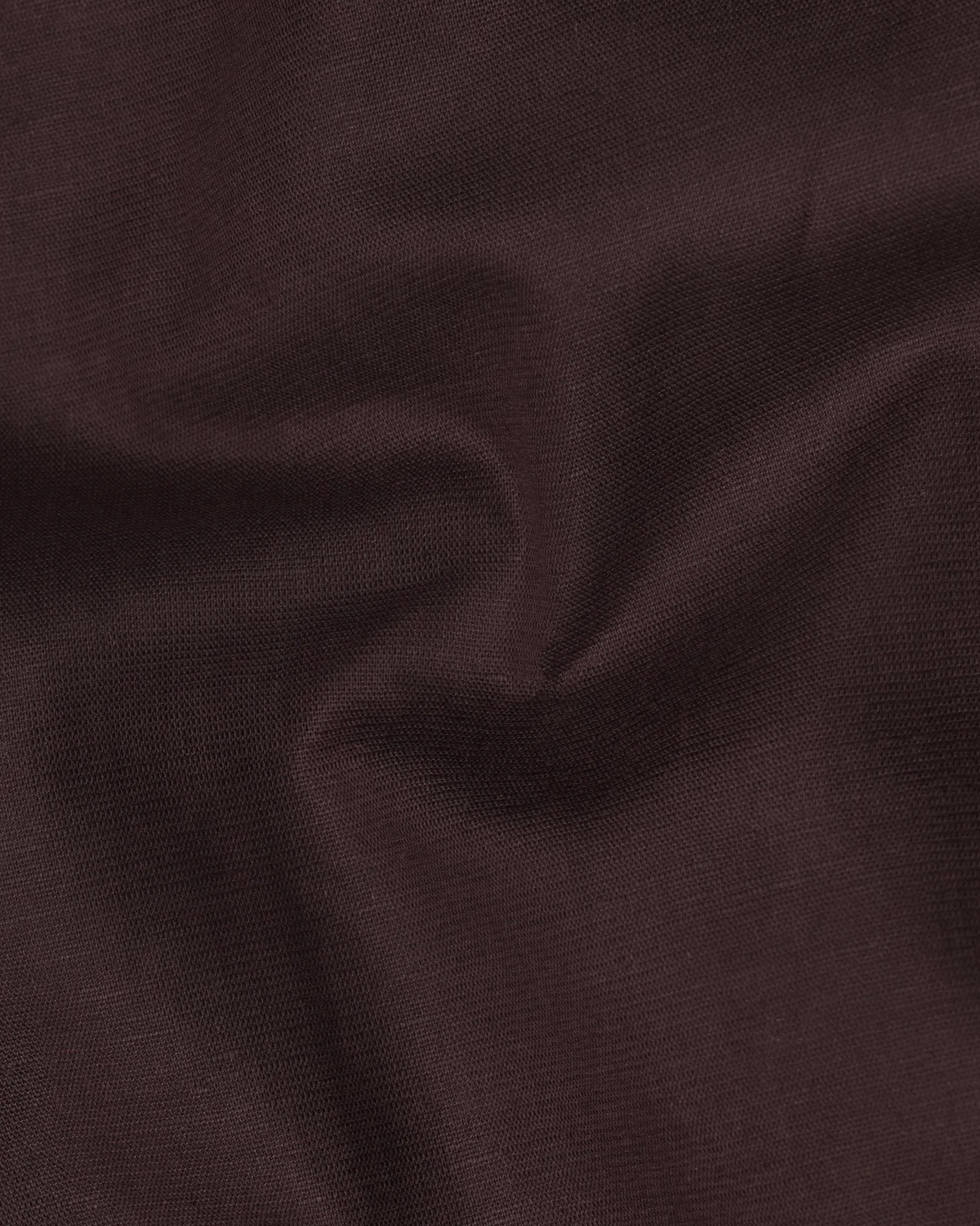 Aubergine Brown Luxurious Linen Shirt