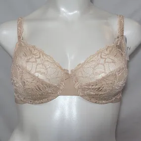 Bali 6543 Semi Sheer Lace Desire No-Foam Underwire Bra 36DD Nude NWT