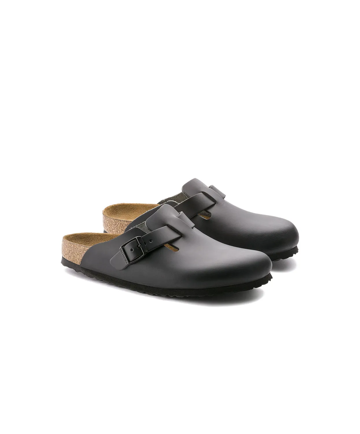 Birkenstock Boston Leather Black Clogs