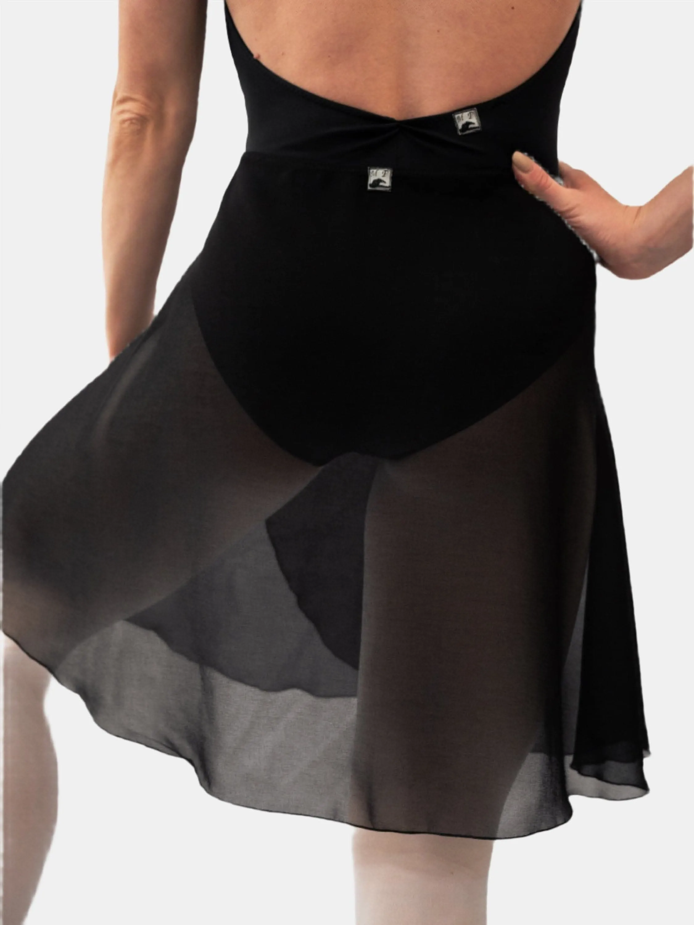 Black Wrap Long Dance Skirt MP339