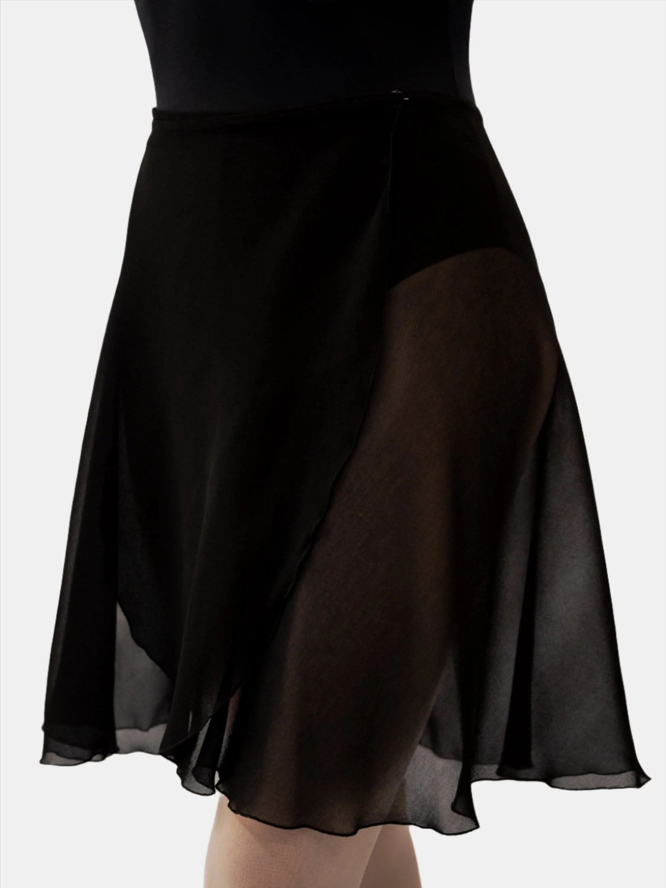 Black Wrap Long Dance Skirt MP339