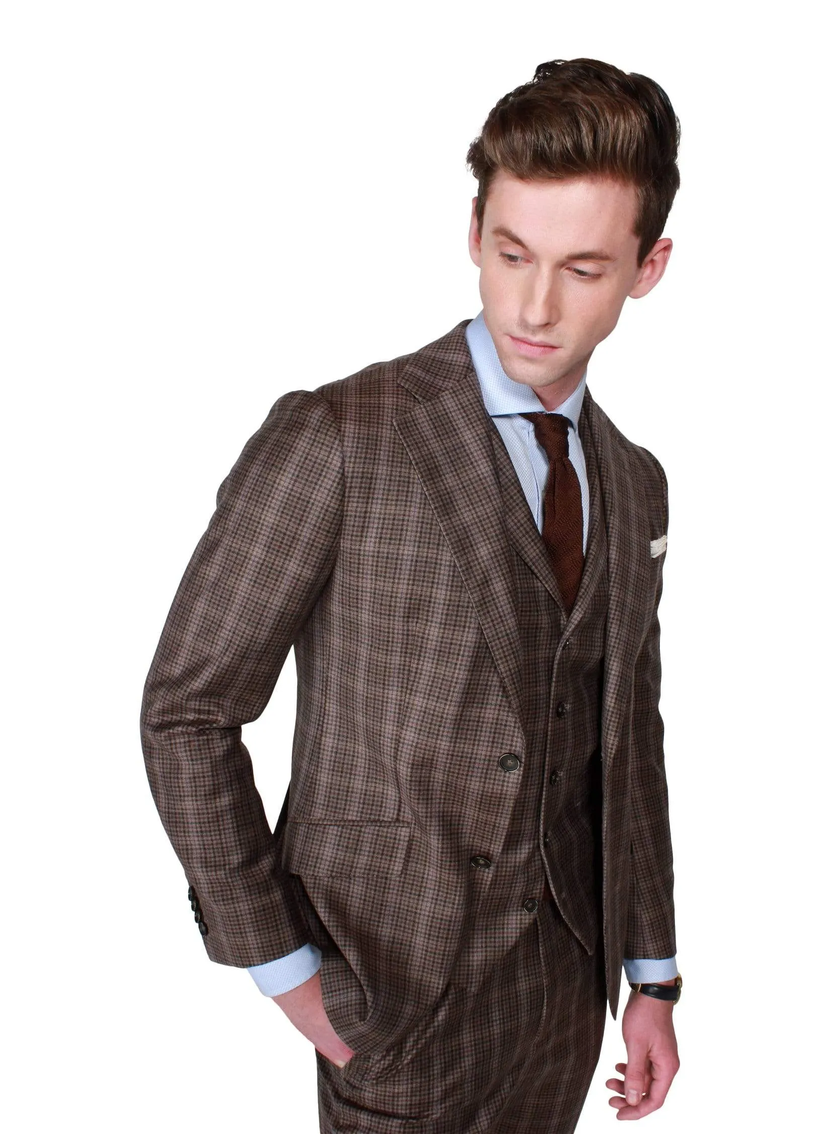 Brown Check Suit