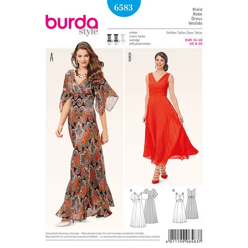 Burda Special Occasion Dresses 6583