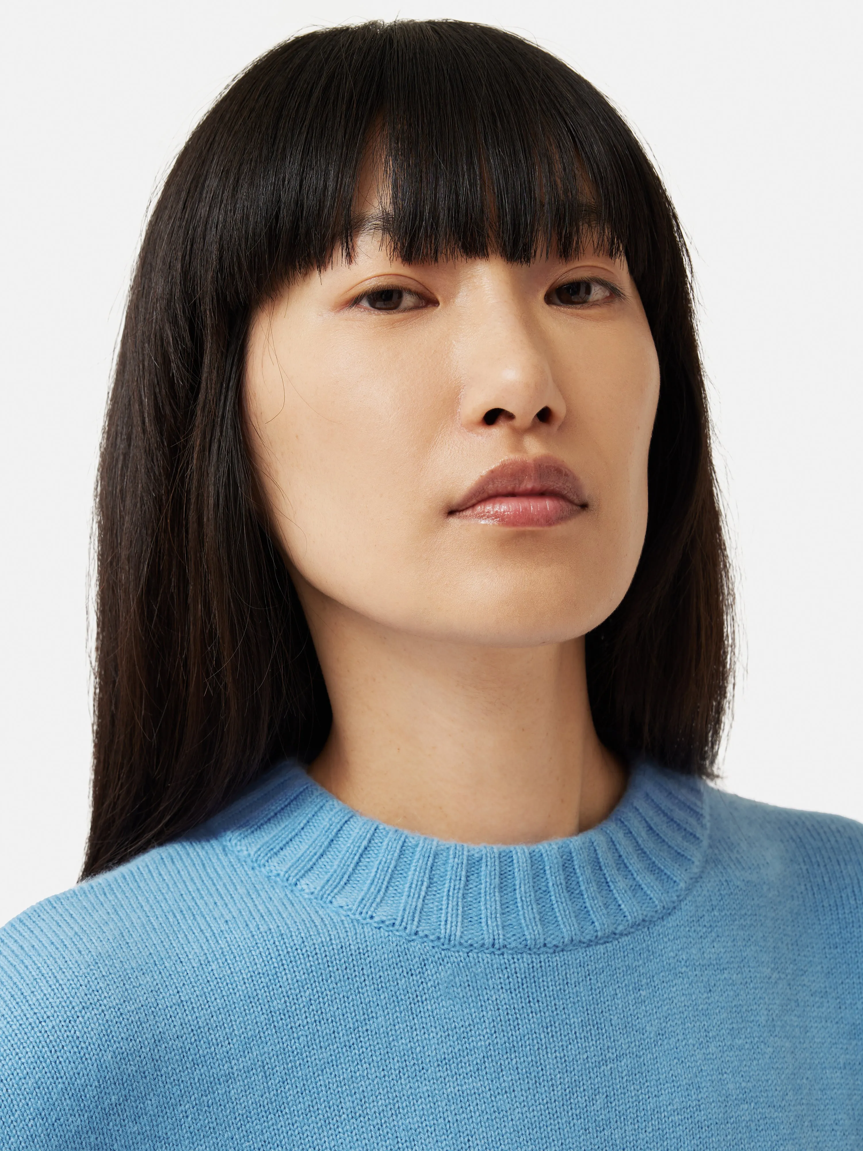 Button Detail Oversized Jumper | Blue