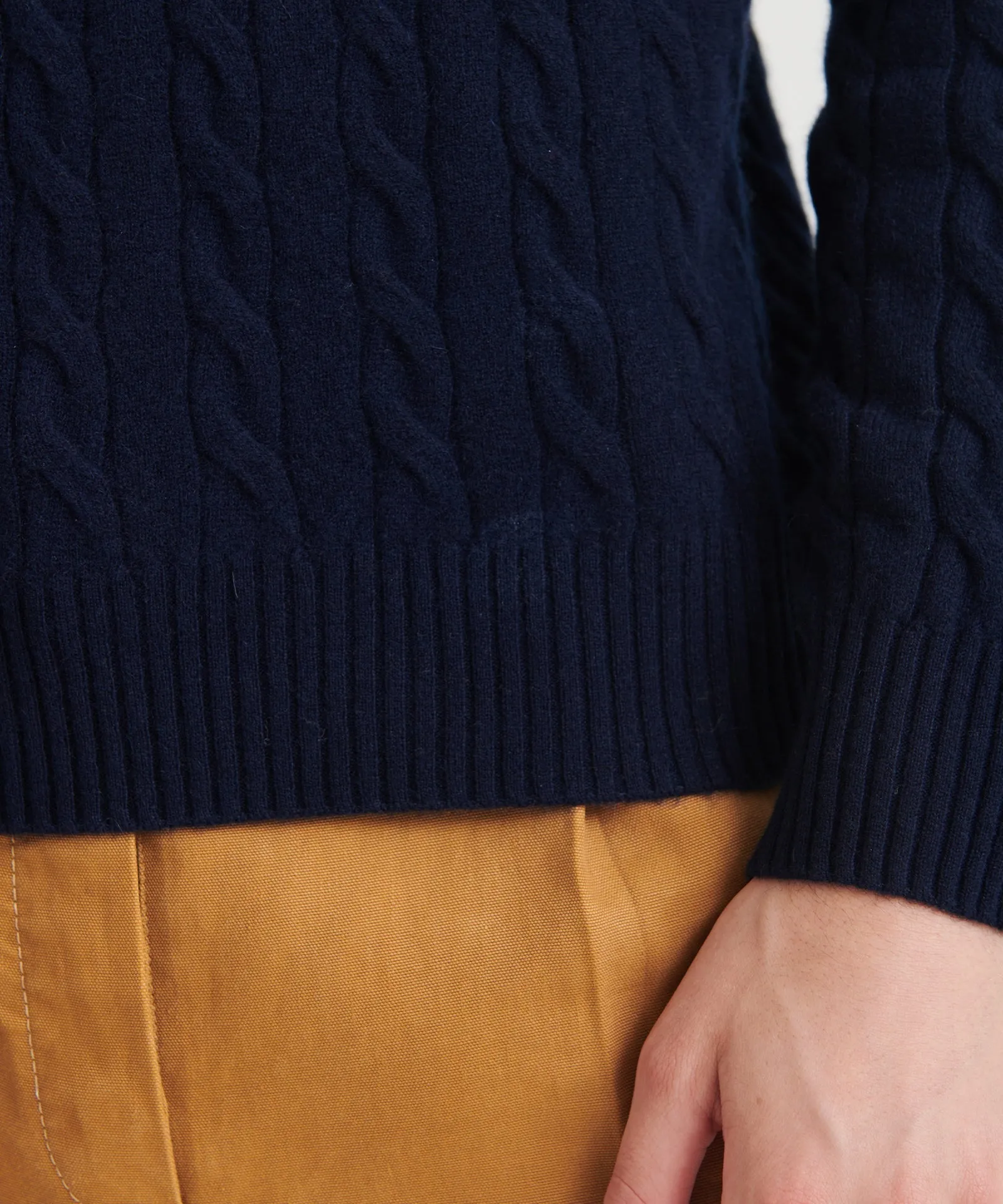 Cashmere Cable Knit Crewneck