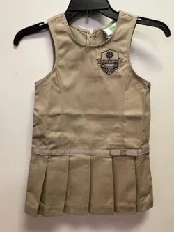 CCA Pre-K Khaki Jumper w/Logo-Formal Day and Everyday(to be worn with Peter Pan blouse)