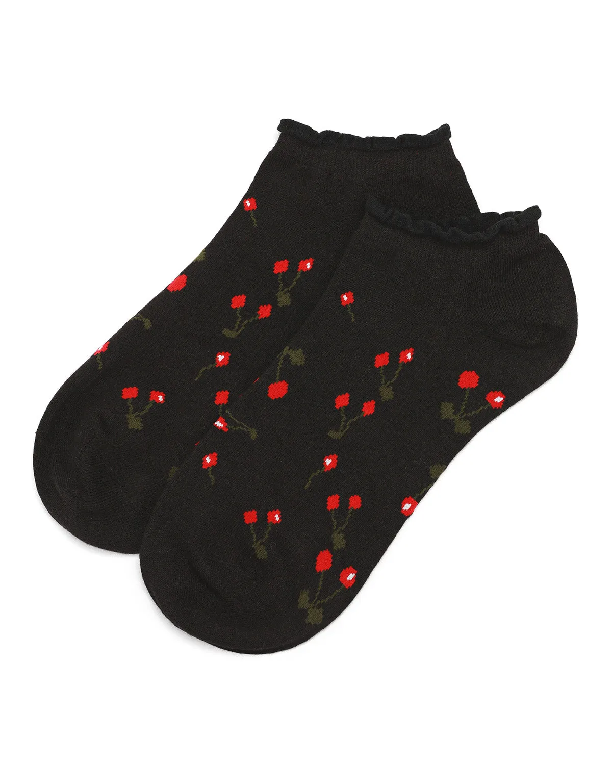 Cherry Blossom Cotton Blend Low-Cut Running Socks