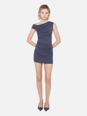 Clement Asym Mini Dress - Charcoal