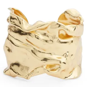 Crumpled foil cuff bracelet