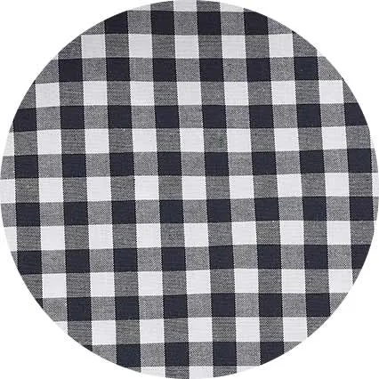 Dark Navy Gingham Check Slim Fit Formal Shirt - Single Cuff