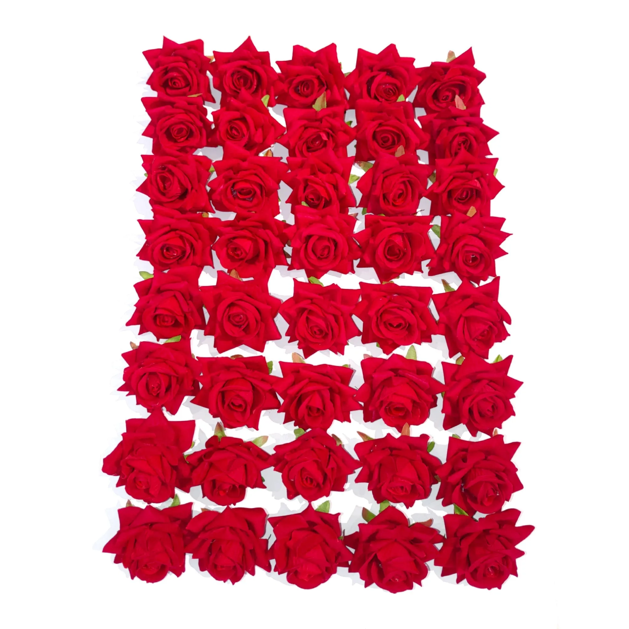 Decorative Artificial Velvet Rose Fabric Flower Head for Decor Craft or Textile - Design 137