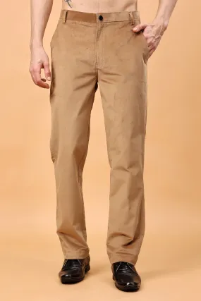 Desert Beige Corduroy Formal Trousers