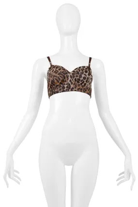 DOLCE & GABBANA LEOPARD BUSTIER BRA TOP 1997