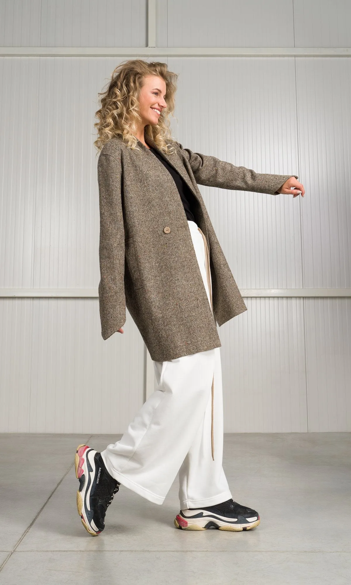 Donegal Tweed Cocoon Coat