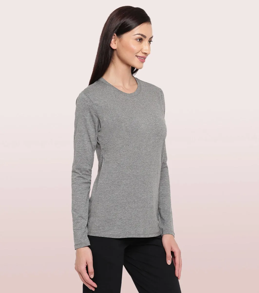 Essentials Cotton Long Sleeve Crew Tee