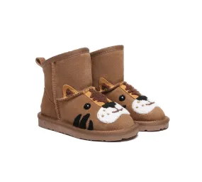 EVERAU® UGG Boots Kids Sheepskin Wool Tiger Kids Plus