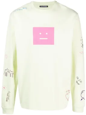 FACE LOGO-PRINT CREW-NECK SWEATSHIRT