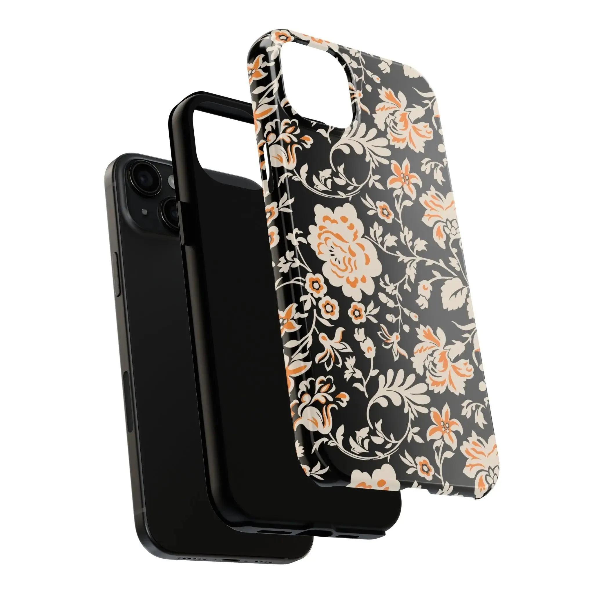 Floral Monochrome | Orange Flower Case