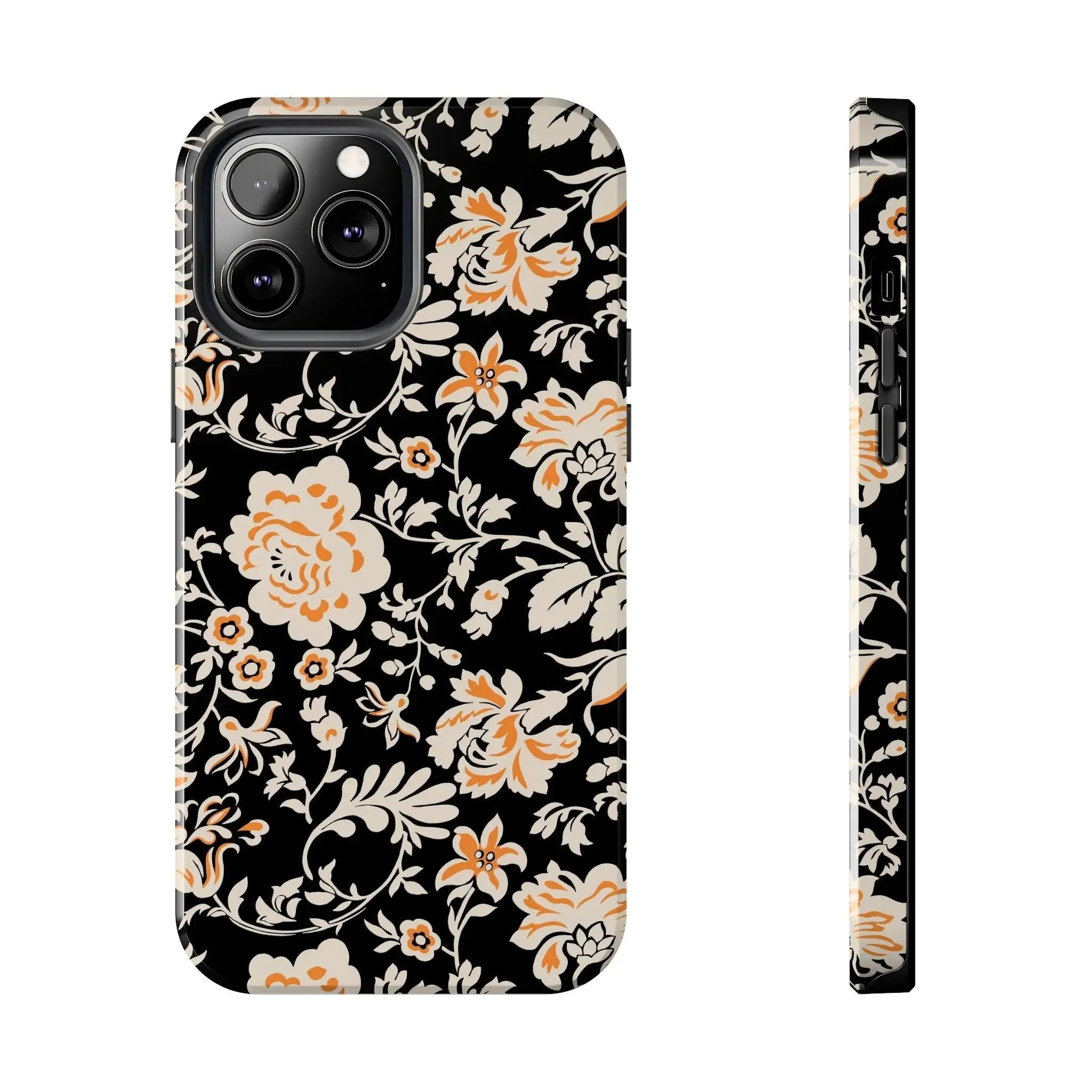 Floral Monochrome | Orange Flower Case