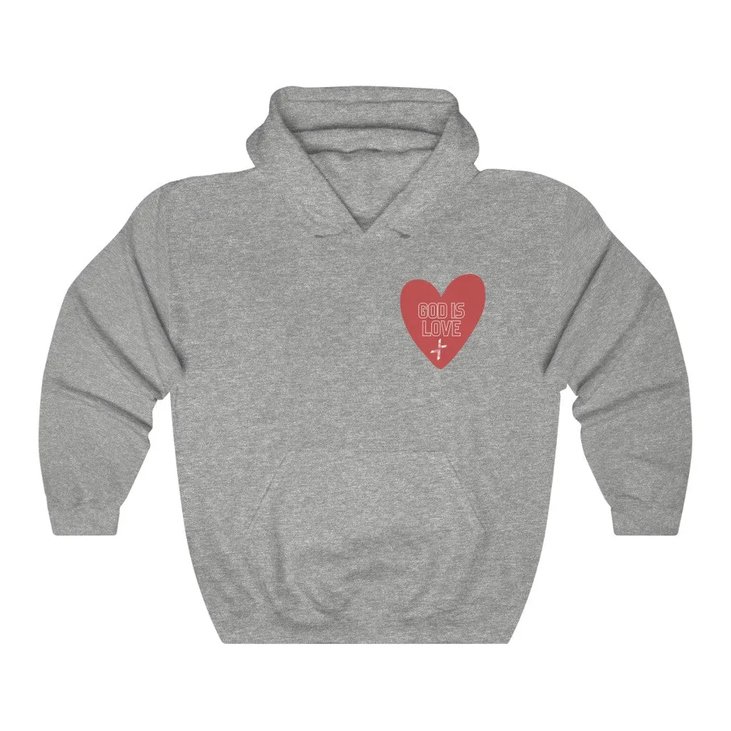 God is Love Heart Unisex Heavy Blend™ Hooded Sweatshirt