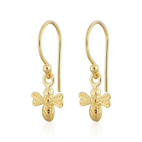 Gold Plated Bee Hook Earrings