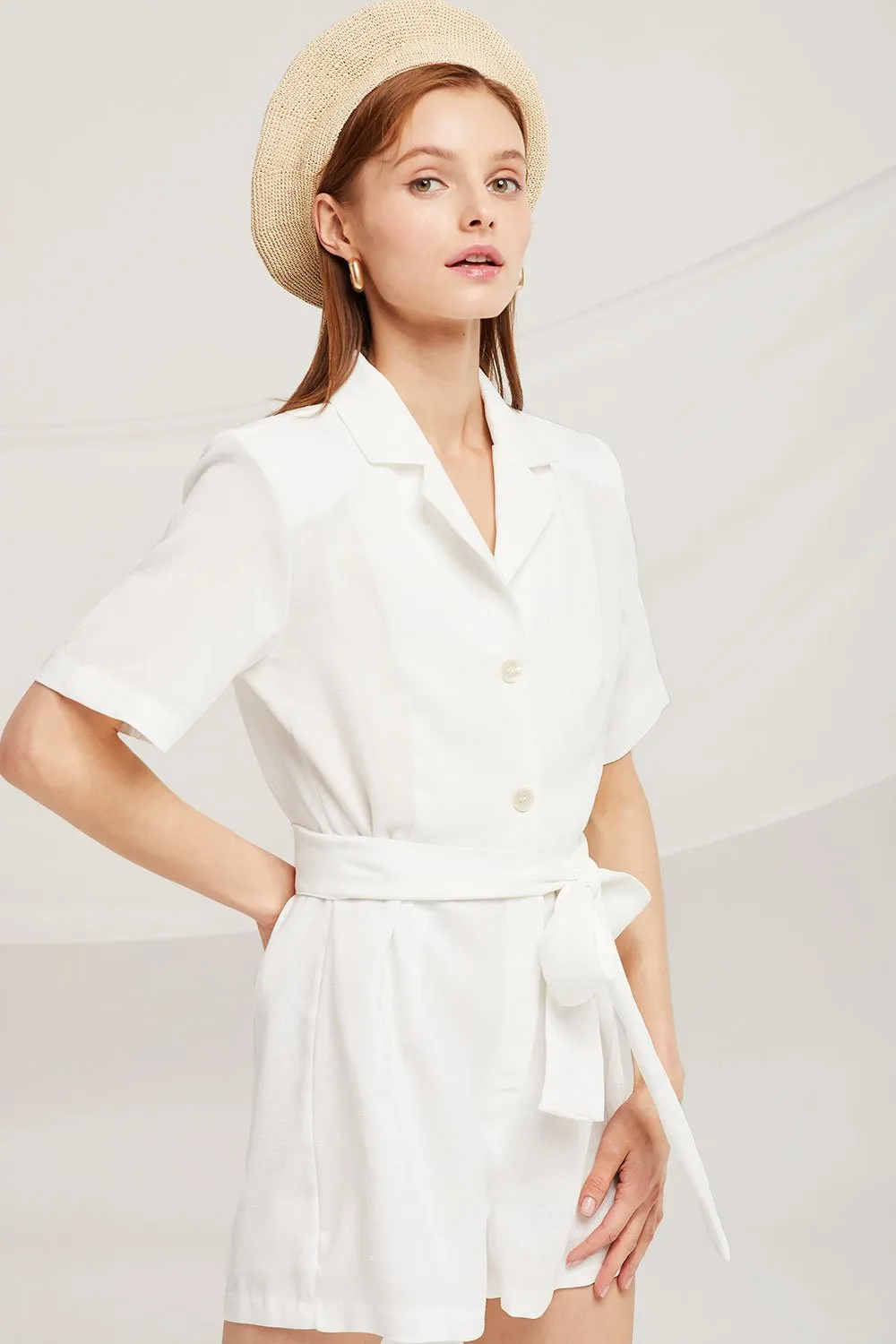 Grace Notch Collar Romper