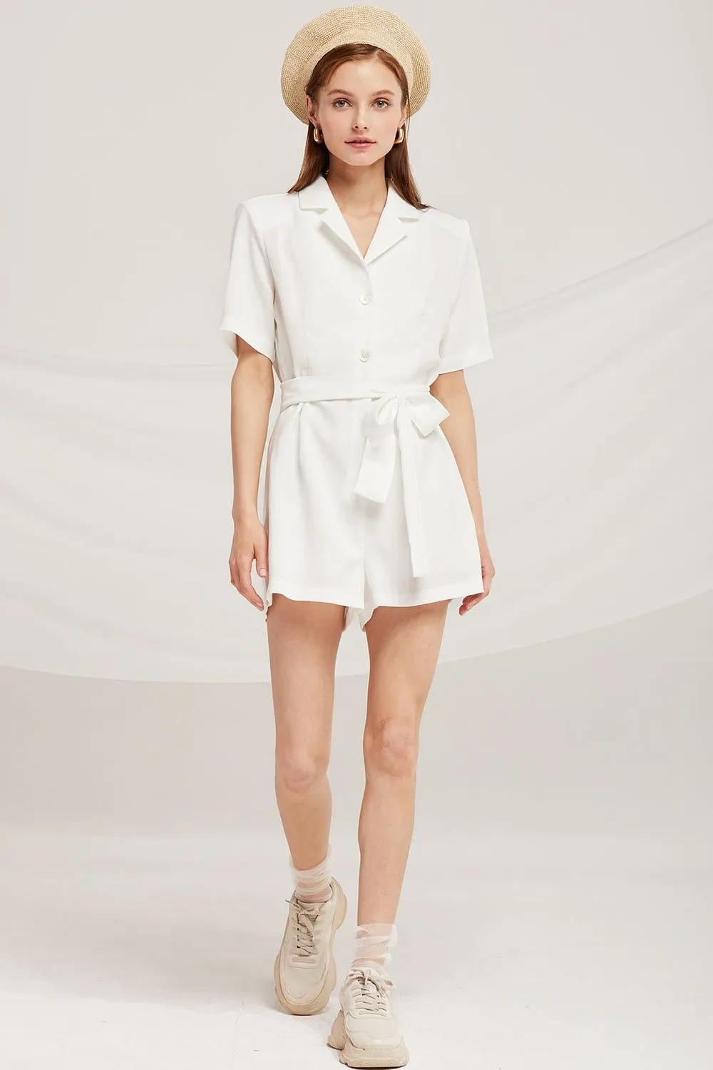 Grace Notch Collar Romper