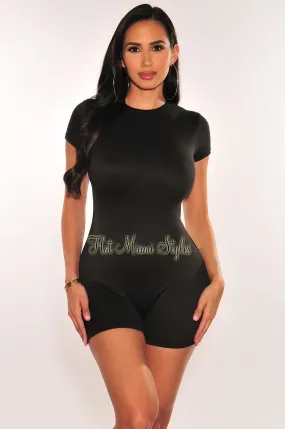 HMS Essential: Black Perfect Fit Double Lined Short Sleeve Romper