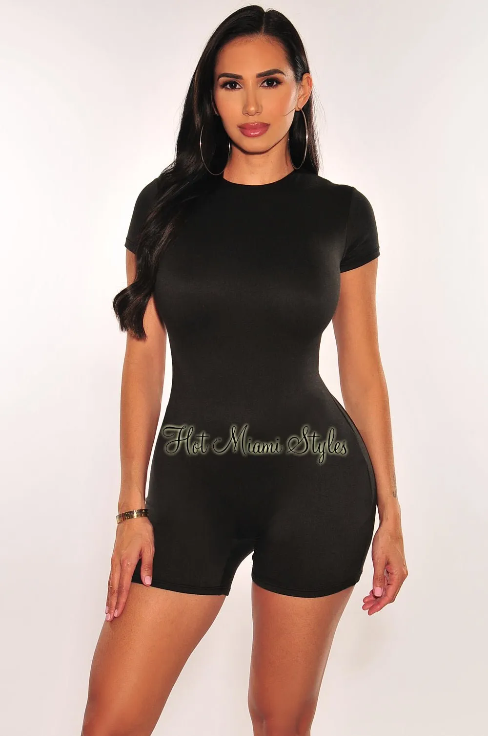 HMS Essential: Black Perfect Fit Double Lined Short Sleeve Romper