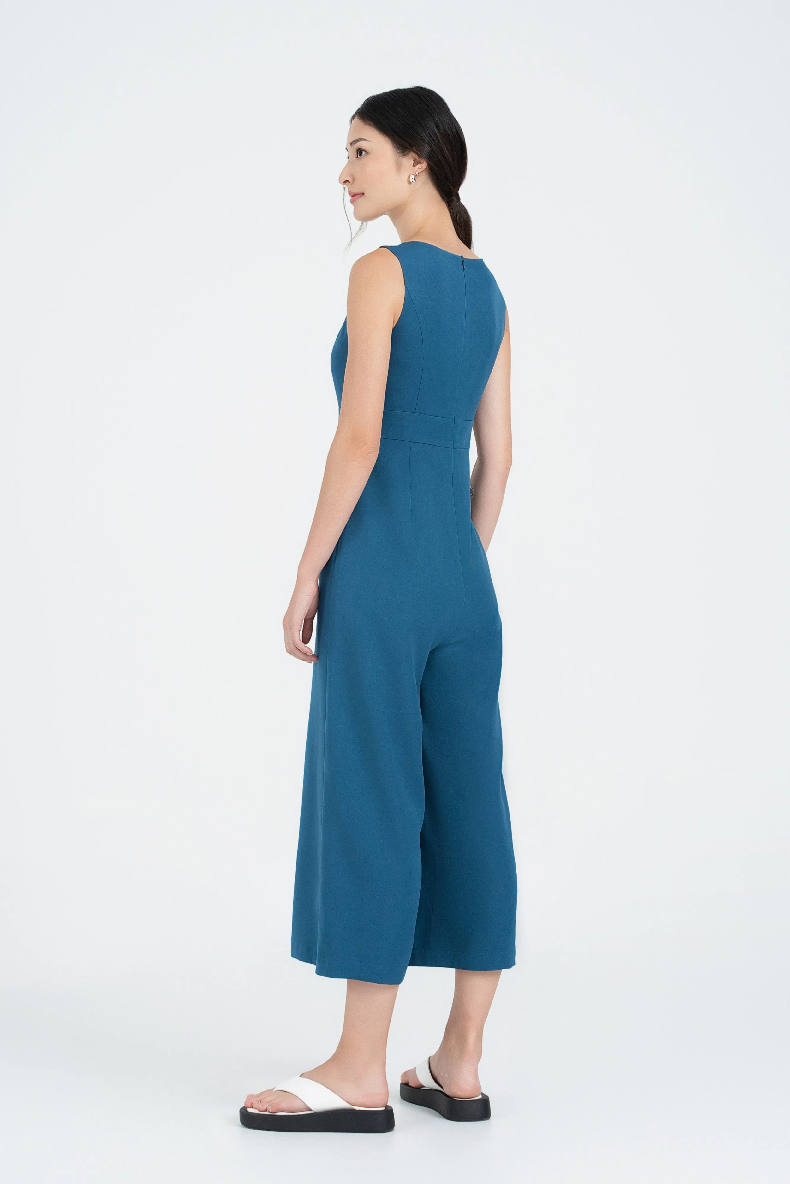 Ivana Plunge Neck Jumpsuit