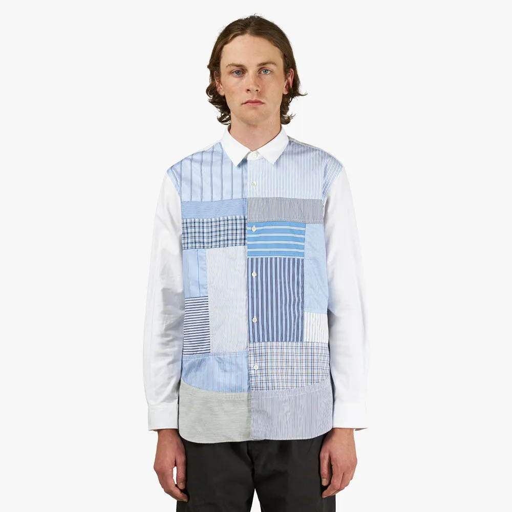 Junya Watanabe Cotton Oxford X Multi Fabrics Mix / White