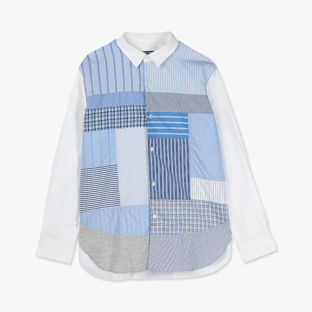 Junya Watanabe Cotton Oxford X Multi Fabrics Mix / White