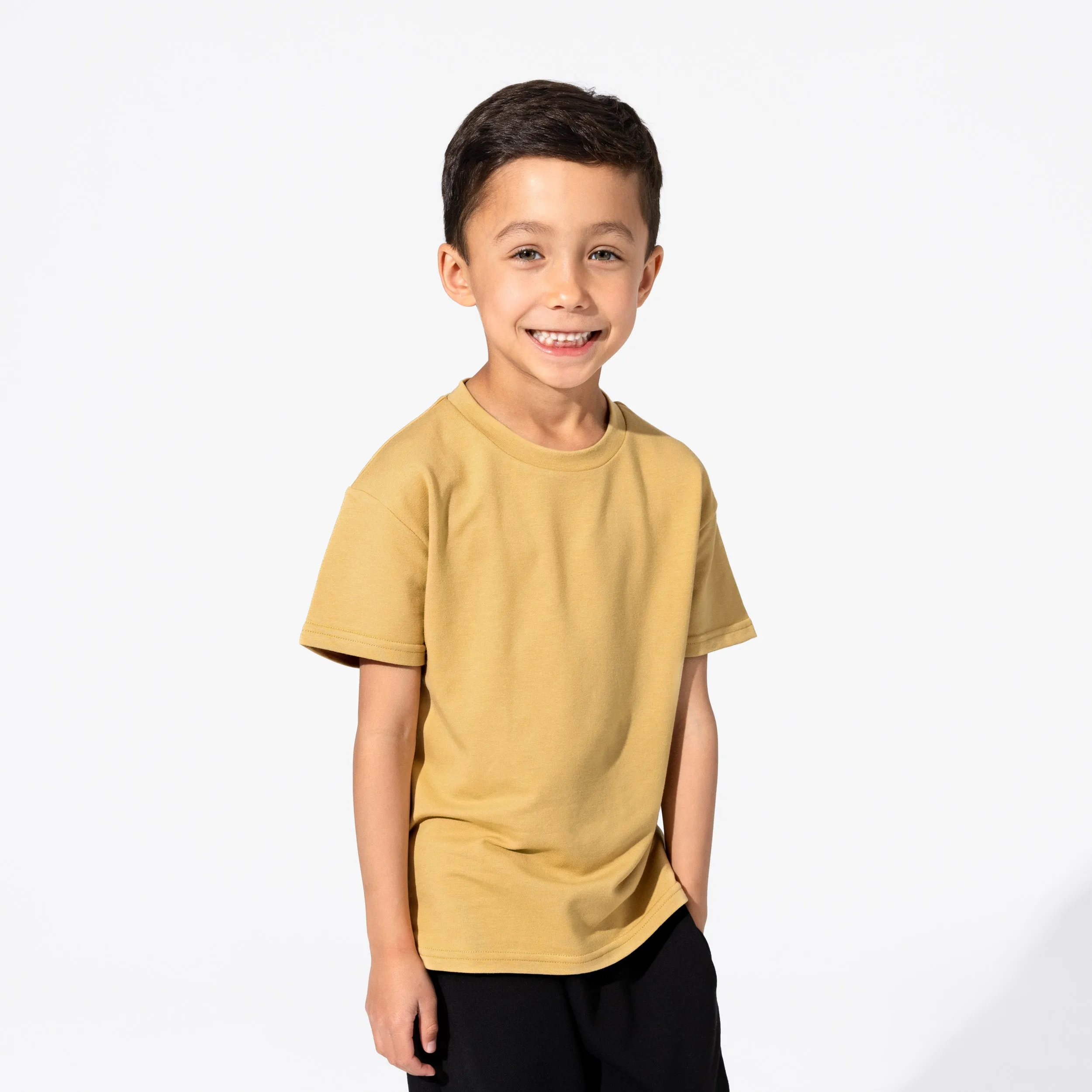 Latte Bamboo Terry Kids Oversized T-Shirt