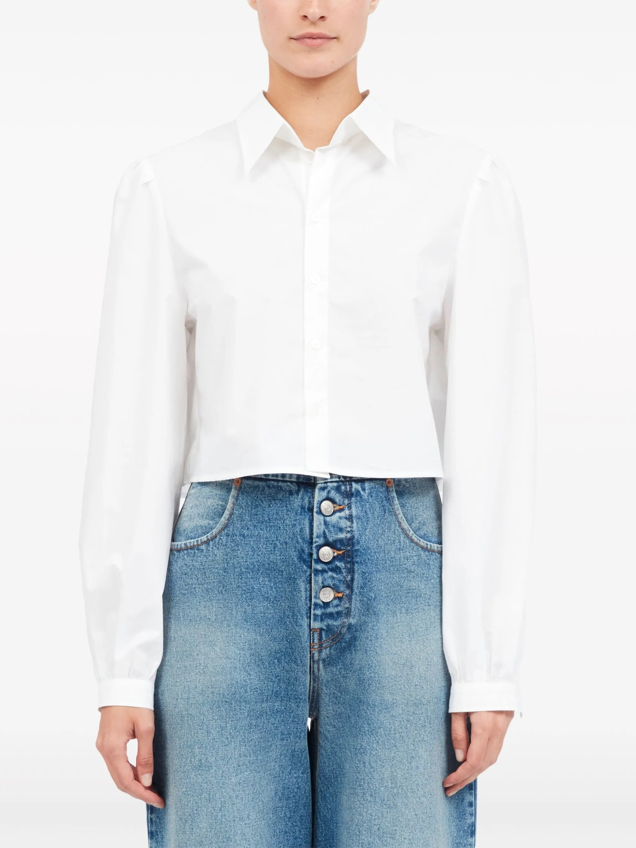 LAYERED CLASSIC COLLAR COTTON SHIRT