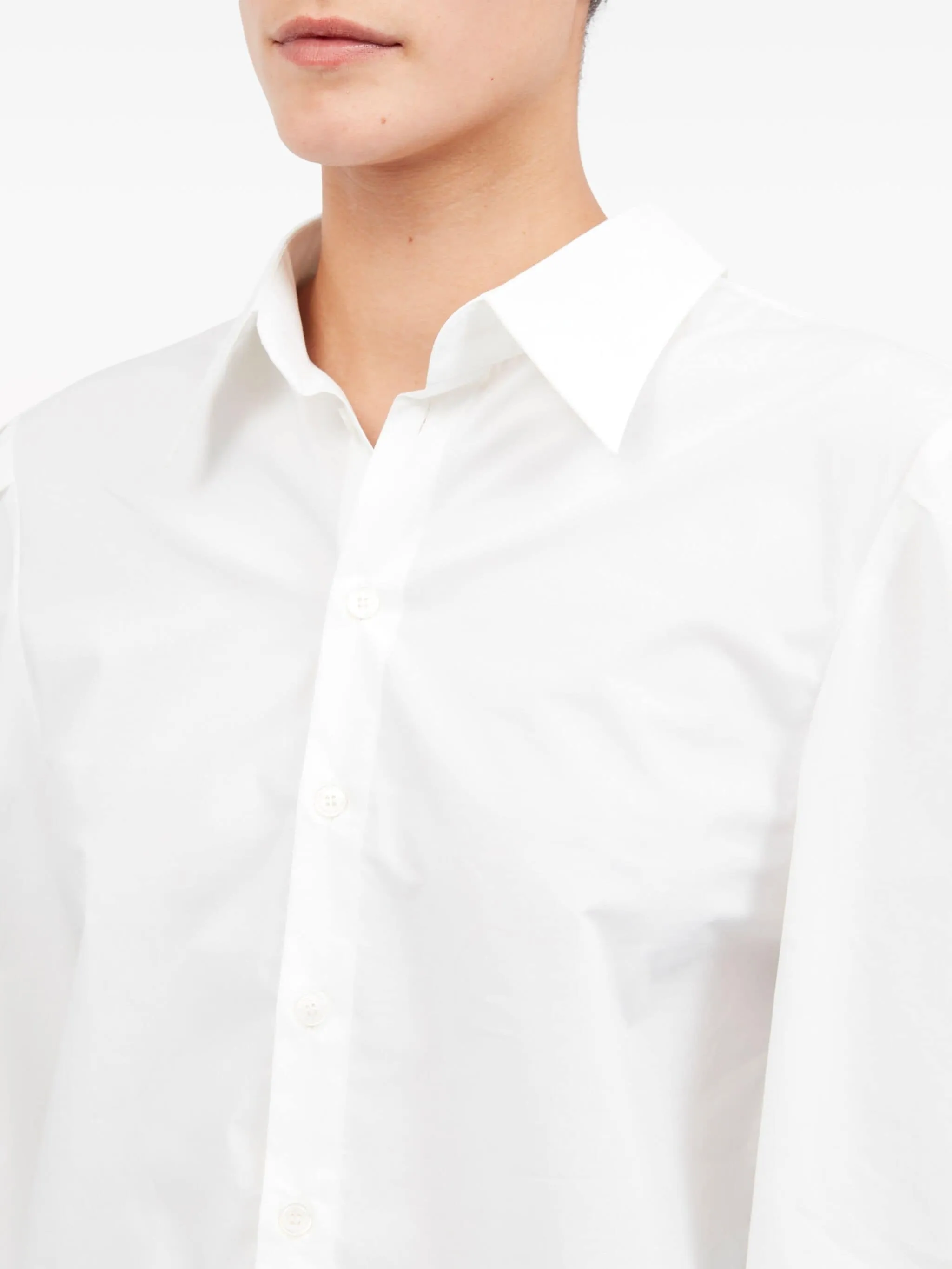 LAYERED CLASSIC COLLAR COTTON SHIRT