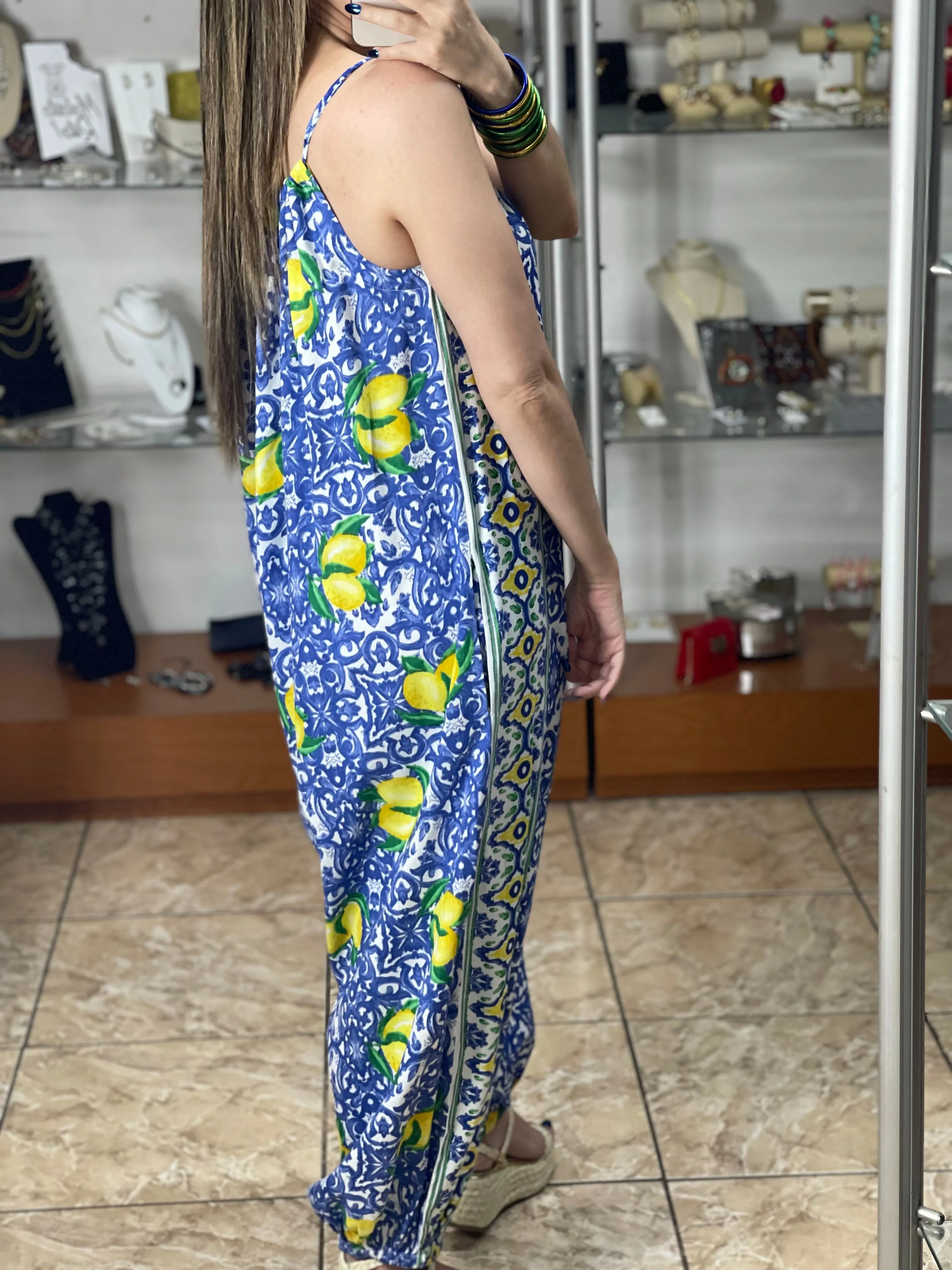 Lemon Mosaic Jumpsuit