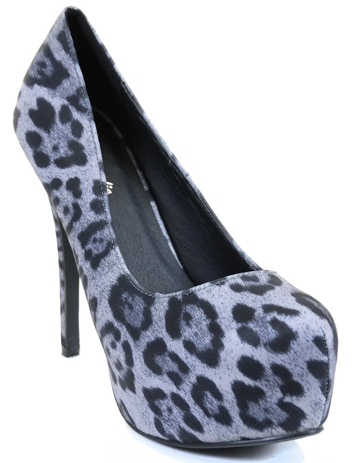 Leopard Classic Vegan Stilleto Hidden Platform Pumps