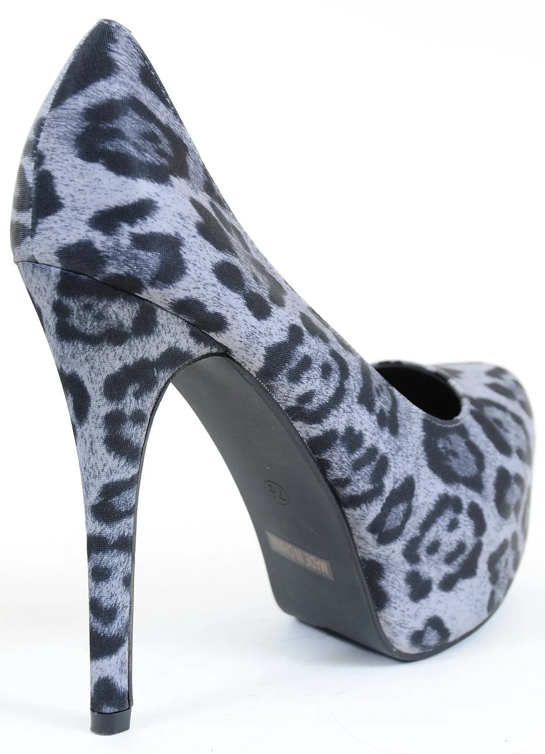 Leopard Classic Vegan Stilleto Hidden Platform Pumps